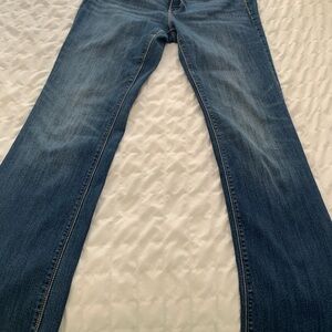 White House Black Market Flare Jeans in Blue